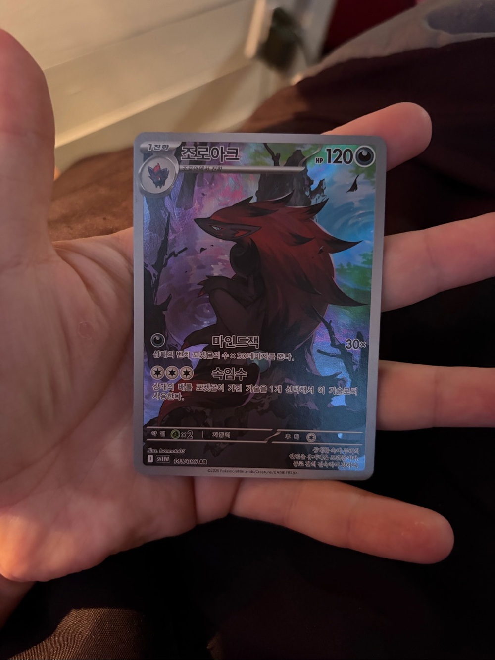 Zoroark Holo Trading Card - Black & Red